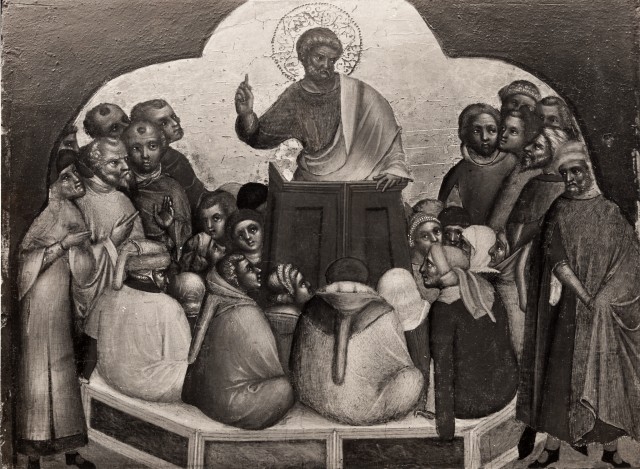 Anonimo — Lorenzo Veneziano - sec. XIV - Predica di san Pietro — insieme